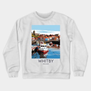 A Pop Art Travel Print of Whitby - England Crewneck Sweatshirt